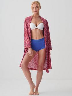 British Boxers Crisp Cotton Mid-Length Dressing Gown - view 2, Multi