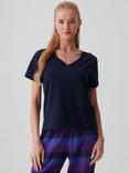 British Boxers V-Neck Pure Organic Cotton T-Shirt, French Navy