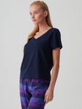 British Boxers V-Neck Pure Organic Cotton T-Shirt, French Navy