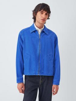 Dubbleware Cropped Blouson Jacket, Royal Blue, Royal Blue