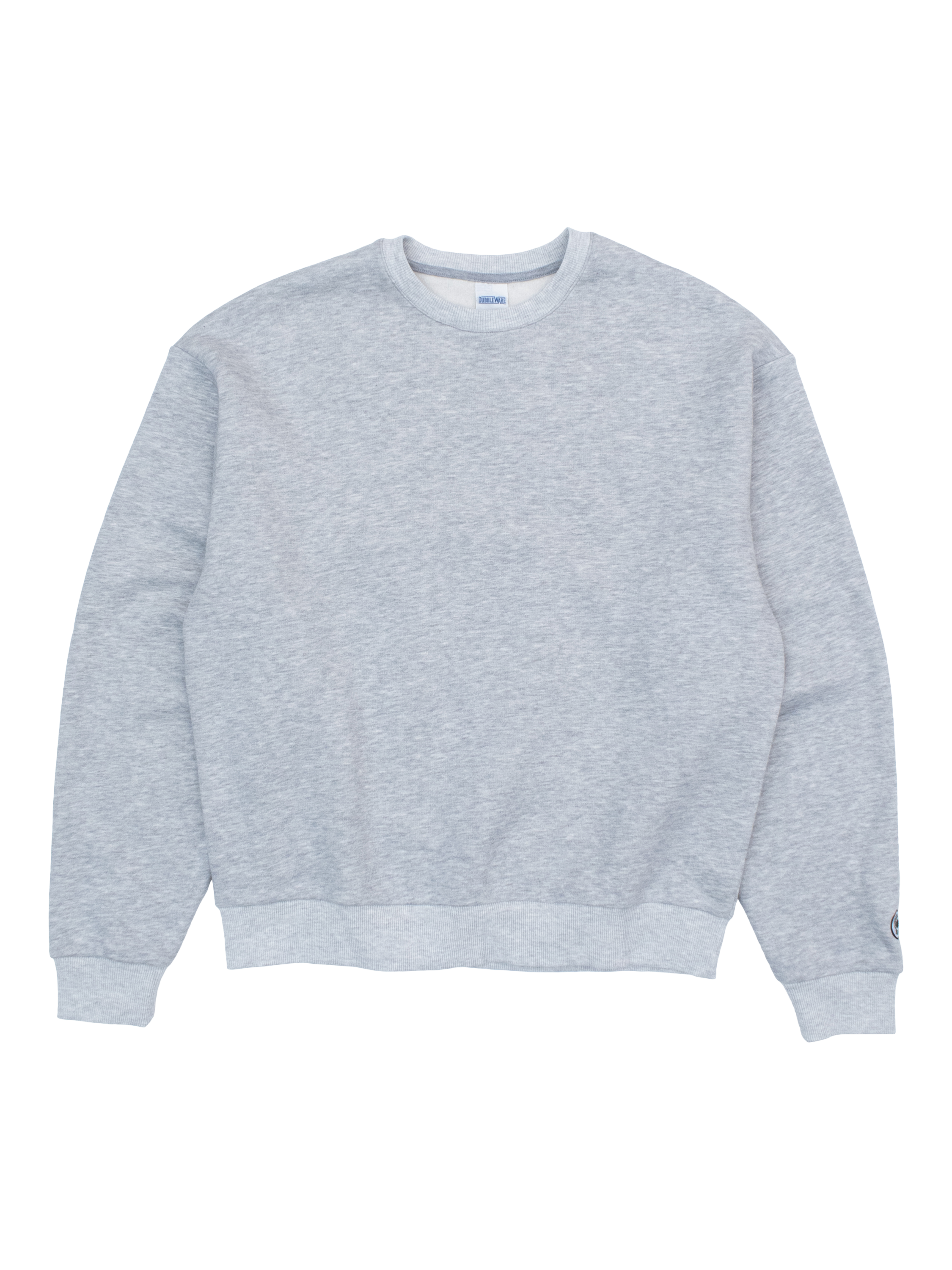 Product image 1 of 3, which shows Dubbleware Crew Neck Sweatshirt, Ash Heather Grey, S