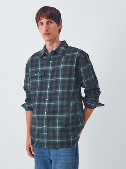 Dubbleware Chunky Weave Check Work Shirt, Brown, Brown