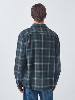 Dubbleware Chunky Weave Check Work Shirt, Brown - view 2, Brown