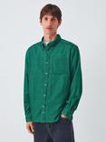 Dubbleware Vintage Long Sleeve Cotton Corduroy Shirt, Green Box Indigo