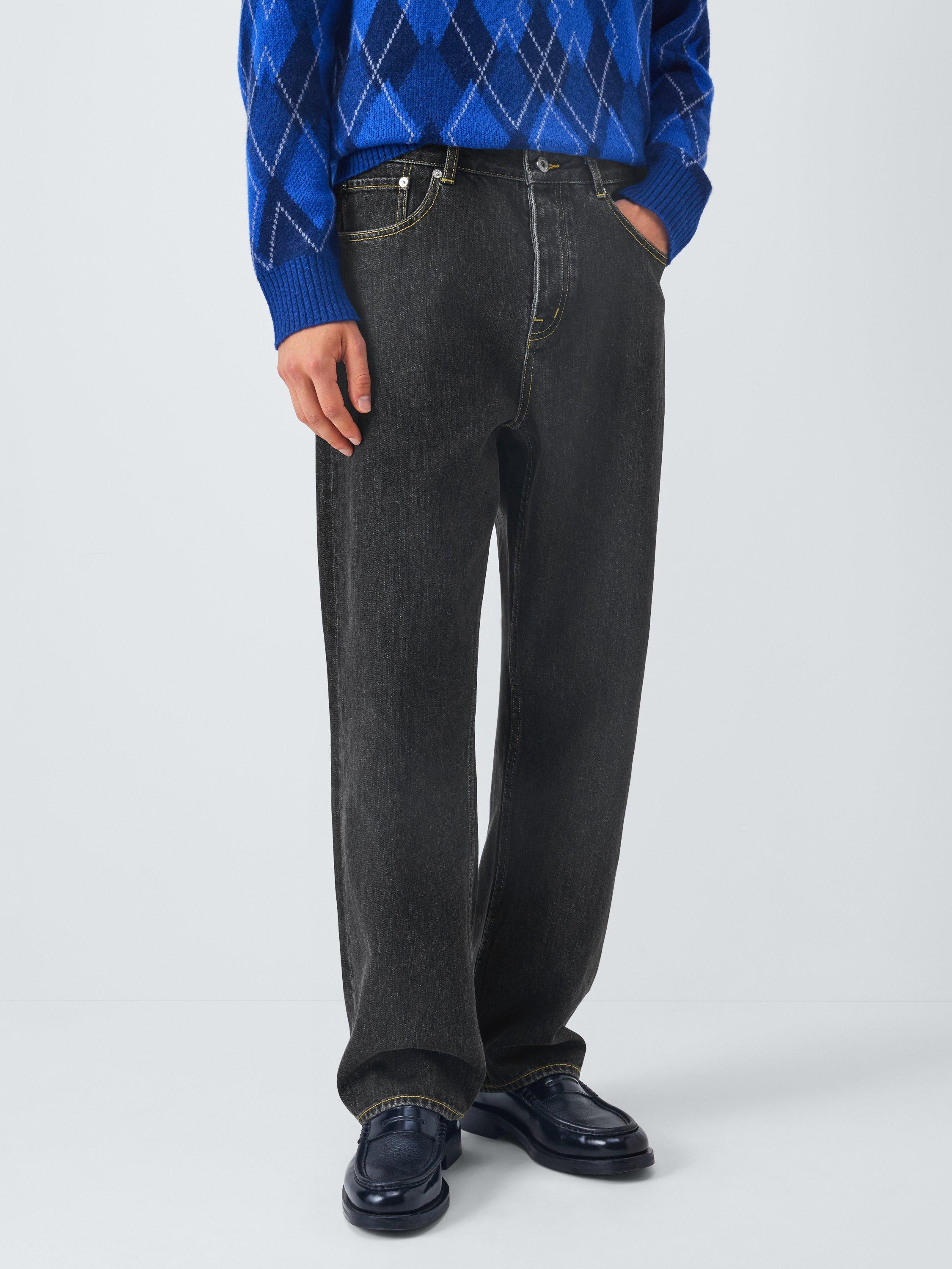 Product image 1 of 6, which shows Dubbleware Selvedge Denim Work Jeans, Black Wash, 32R