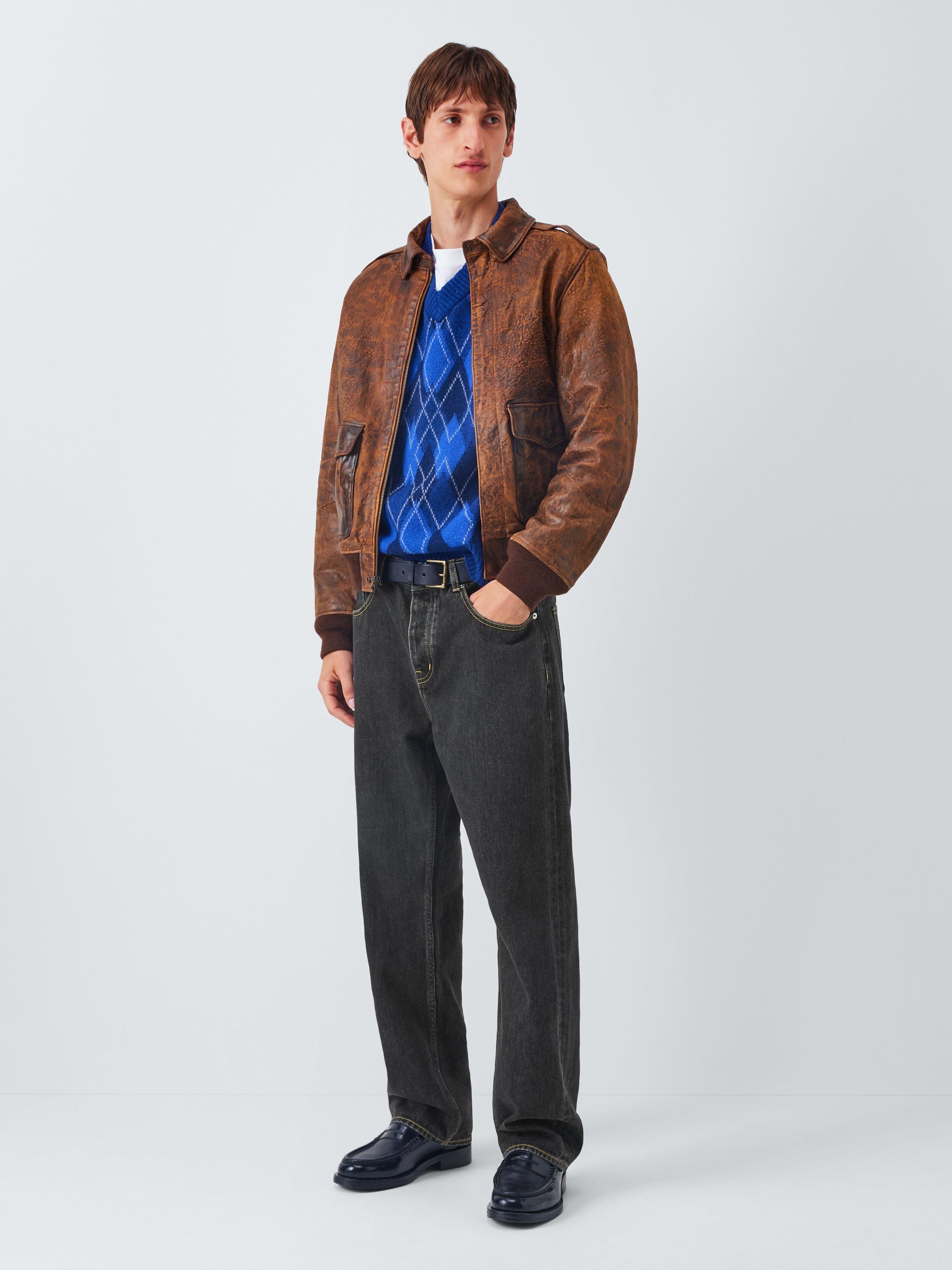 Product image 3 of 6, which shows Dubbleware Selvedge Denim Work Jeans, Black Wash, 32R