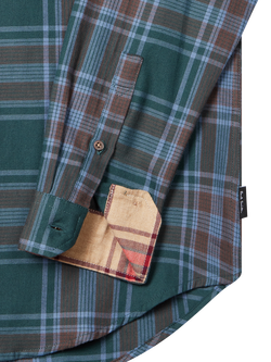 Paul Smith Tailored Fit Check Cotton Shirt, Green - view 2, Green