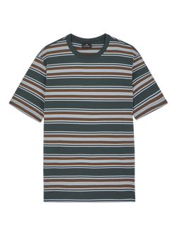 Paul Smith Cotton Stripe T-Shirt, Green, Green