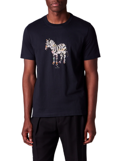 Paul Smith Zebra Graphic Print Cotton T-Shirt, Blue