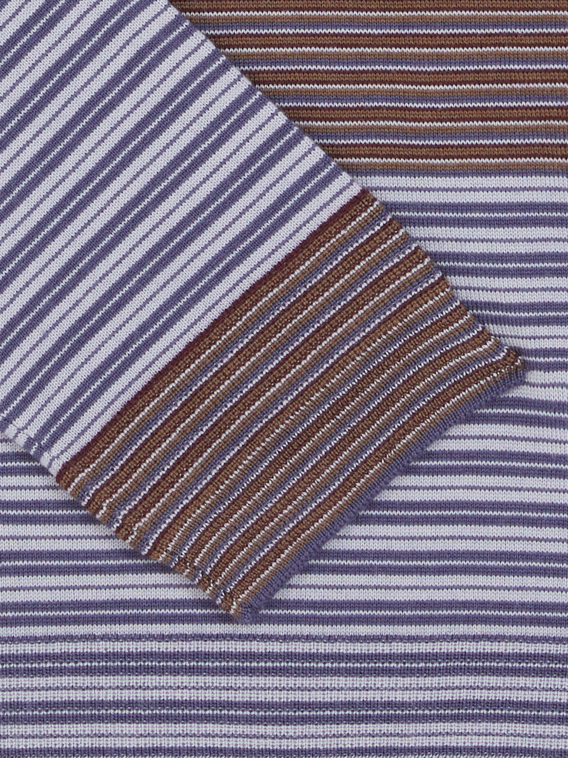 Product image 6 of 7, which shows Paul Smith Stripe Merino Wool Polo Shirt, Purple, M