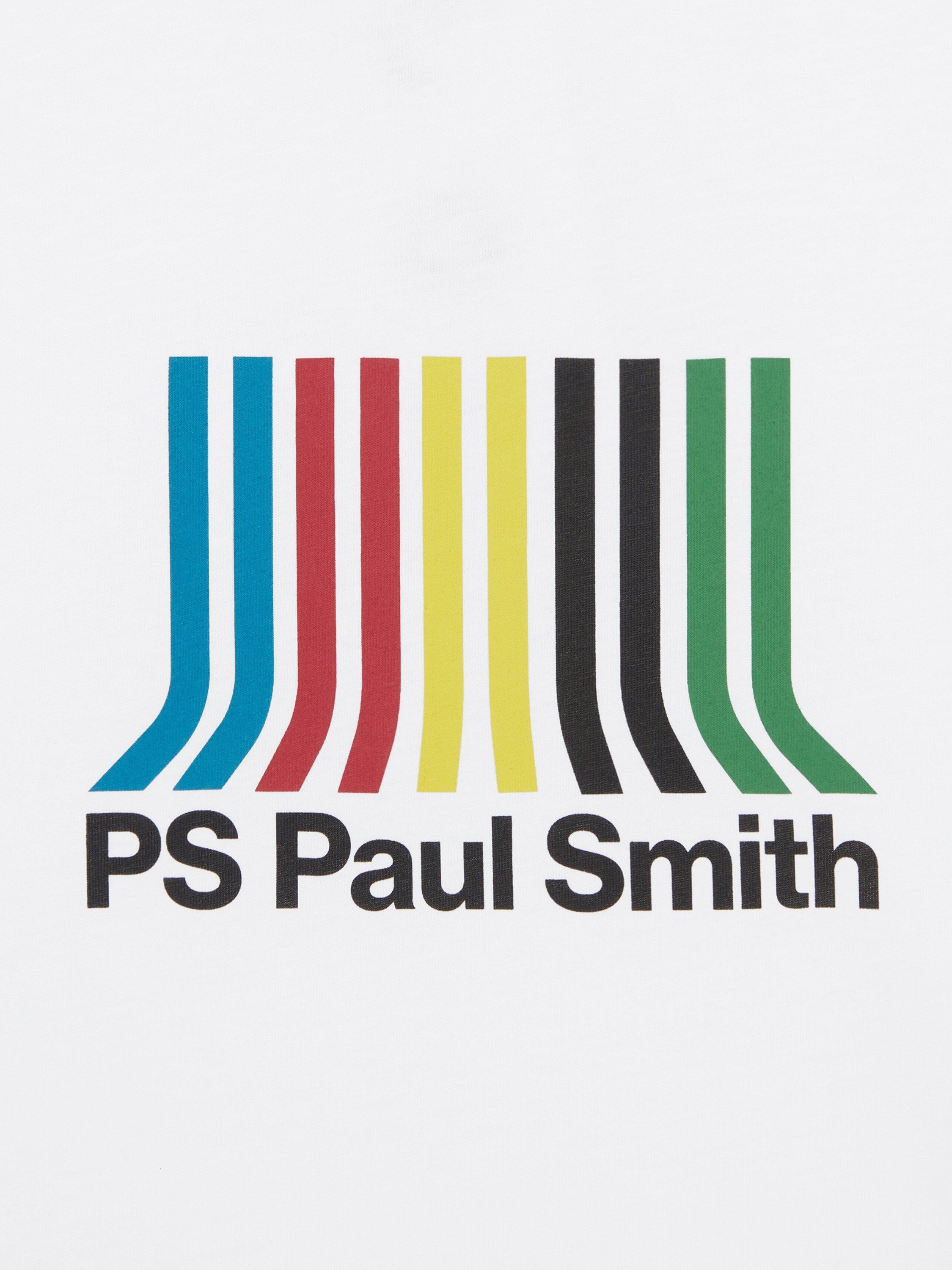Product image 2 of 2, which shows Paul Smith Logo Stripe Cotton T-Shirt, White, L