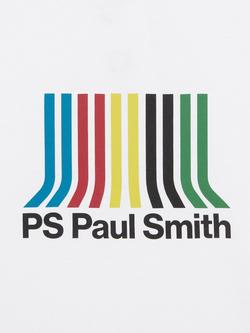 Paul Smith Logo Stripe Cotton T-Shirt - view 2, White