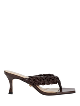 Dune London Plaited Kitten Heel Leather Court Shoes