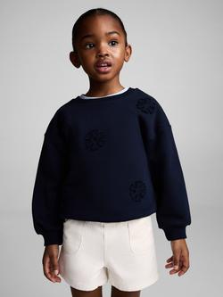 Mango Kids' Denim Paperbag Shorts, Light Beige, Light Beige