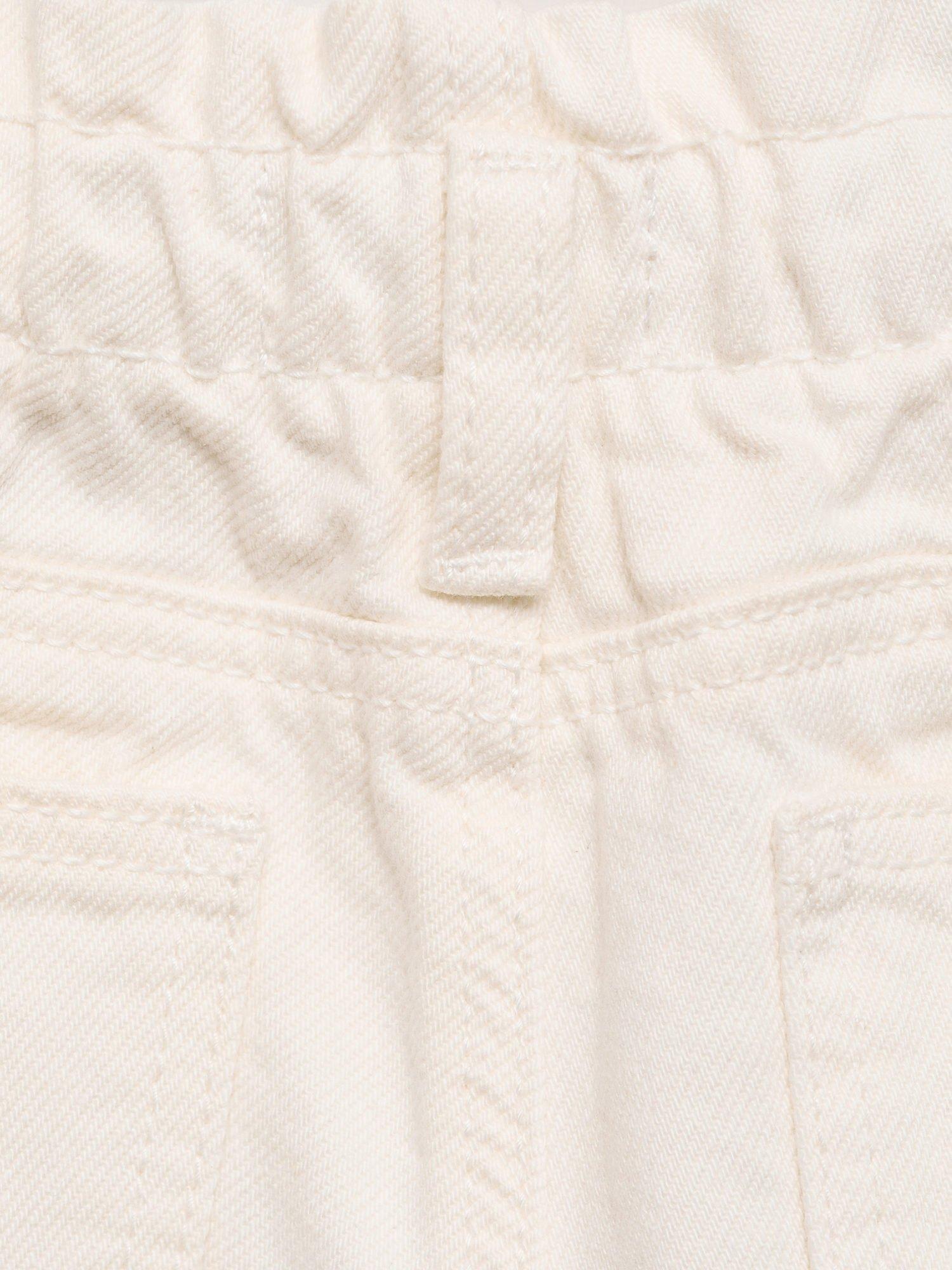Product image 5 of 6, which shows Mango Kids' Denim Paperbag Shorts, Light Beige, 12-18 months