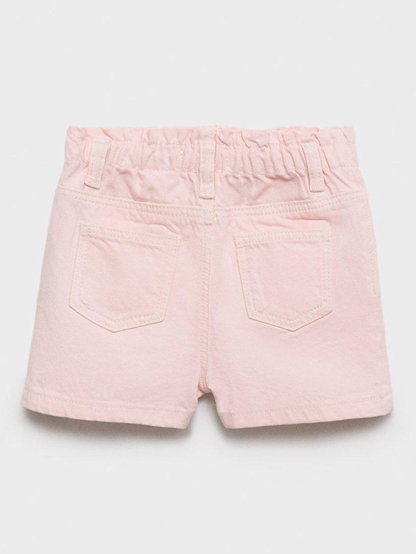 Product image 4 of 6, which shows Mango Kids' Pepi Cotton Shorts, Pink, 12-18 months