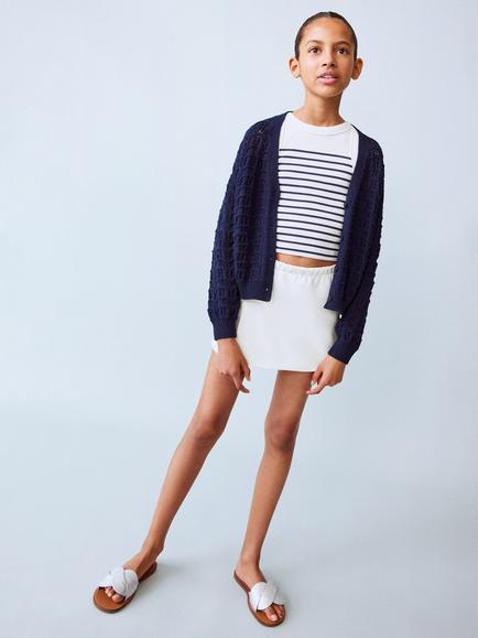 Mango Kids' Sea Cotton Mini Skort - view 2, Natural White