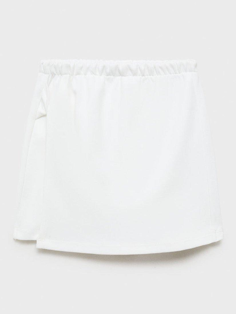 Product image 3 of 6, which shows Mango Kids' Sea Cotton Mini Skort, Natural White, 7-8 yrs