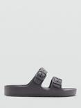 Mango Kids' Buckle Strap Sandals, Charcoal