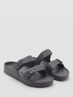 Mango Kids' Buckle Strap Sandals - view 2, Charcoal