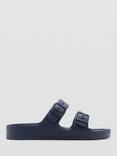 Mango Kids' Buckle Strap Sandals, Medium Blue