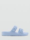 Mango Kids' Buckle Strap Sandals, Pale Blue