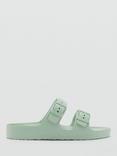 Mango Kids' Buckle Strap Sandals, Pale Green