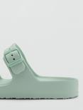 Mango Kids' Buckle Strap Sandals, Pale Green