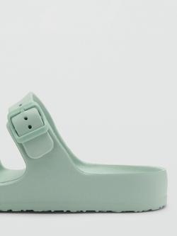 Mango Kids' Buckle Strap Sandals, Pale Green - view 2, Pale Green