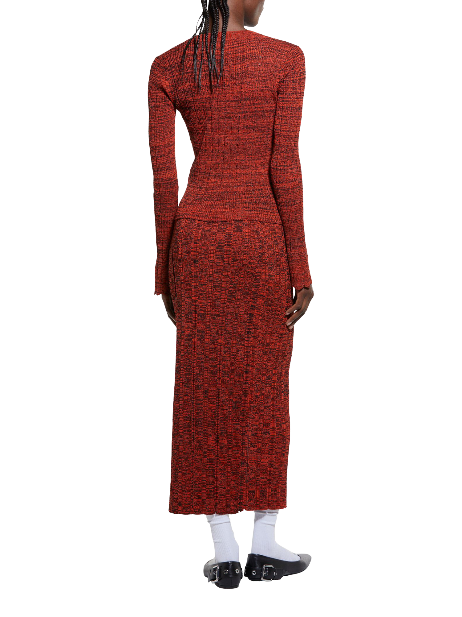 Product image 2 of 4, which shows SISLEY Two Tone Knit Cardigan, Multicolor, S
