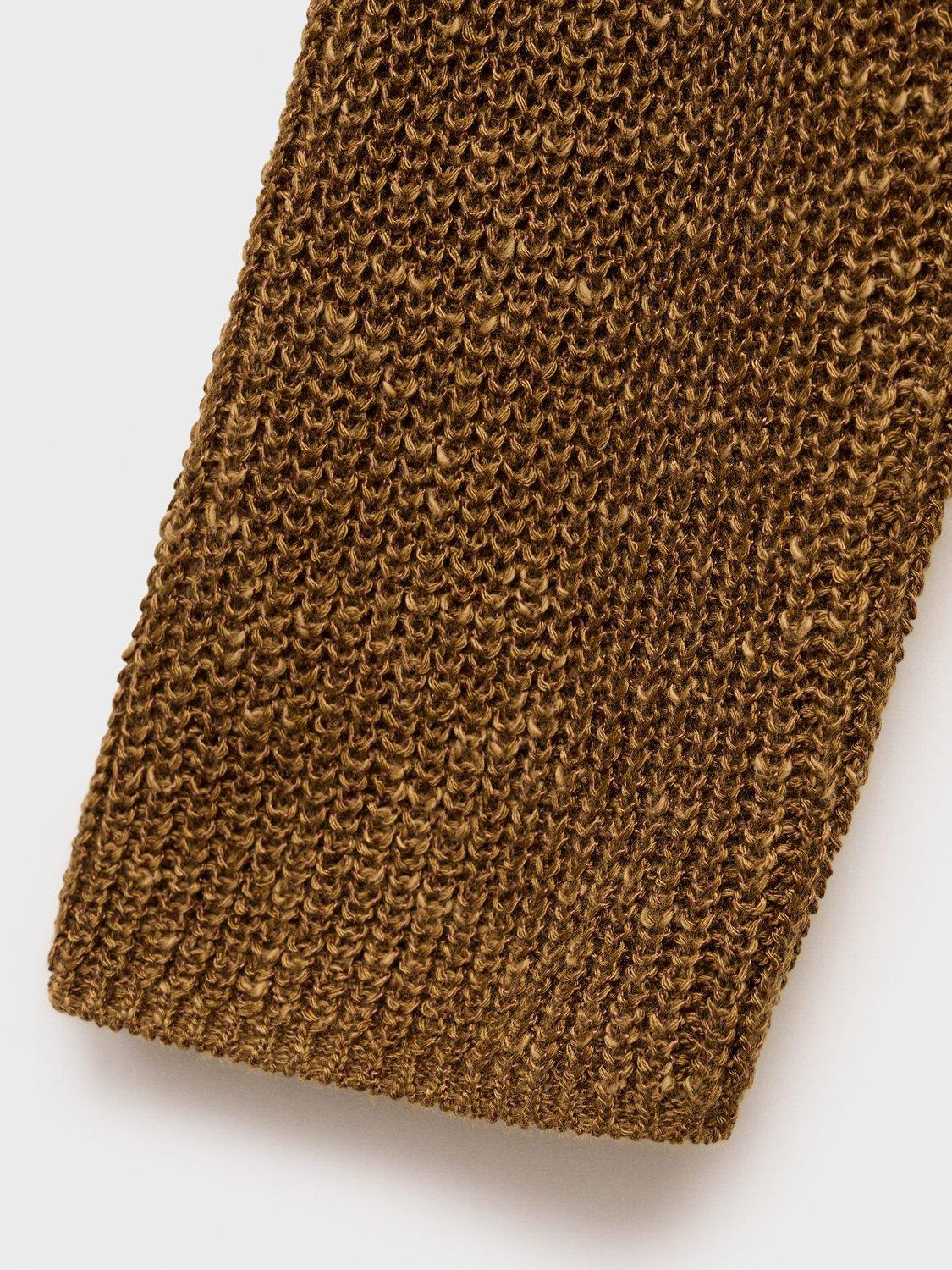 Product image 5 of 8, which shows Mango Jazmin V-Neck Jumper, Medium Brown, XS