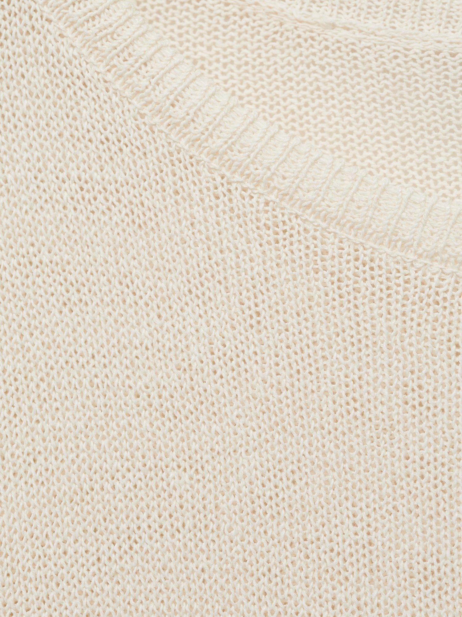 Product image 7 of 7, which shows Mango Solete Boat Neck Jumper, Light Beige, L