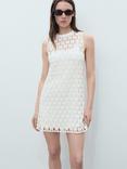 Mango Gruyere Dress A-Line Mini Dress, Natural White