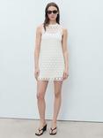 Mango Gruyere Dress A-Line Mini Dress, Natural White