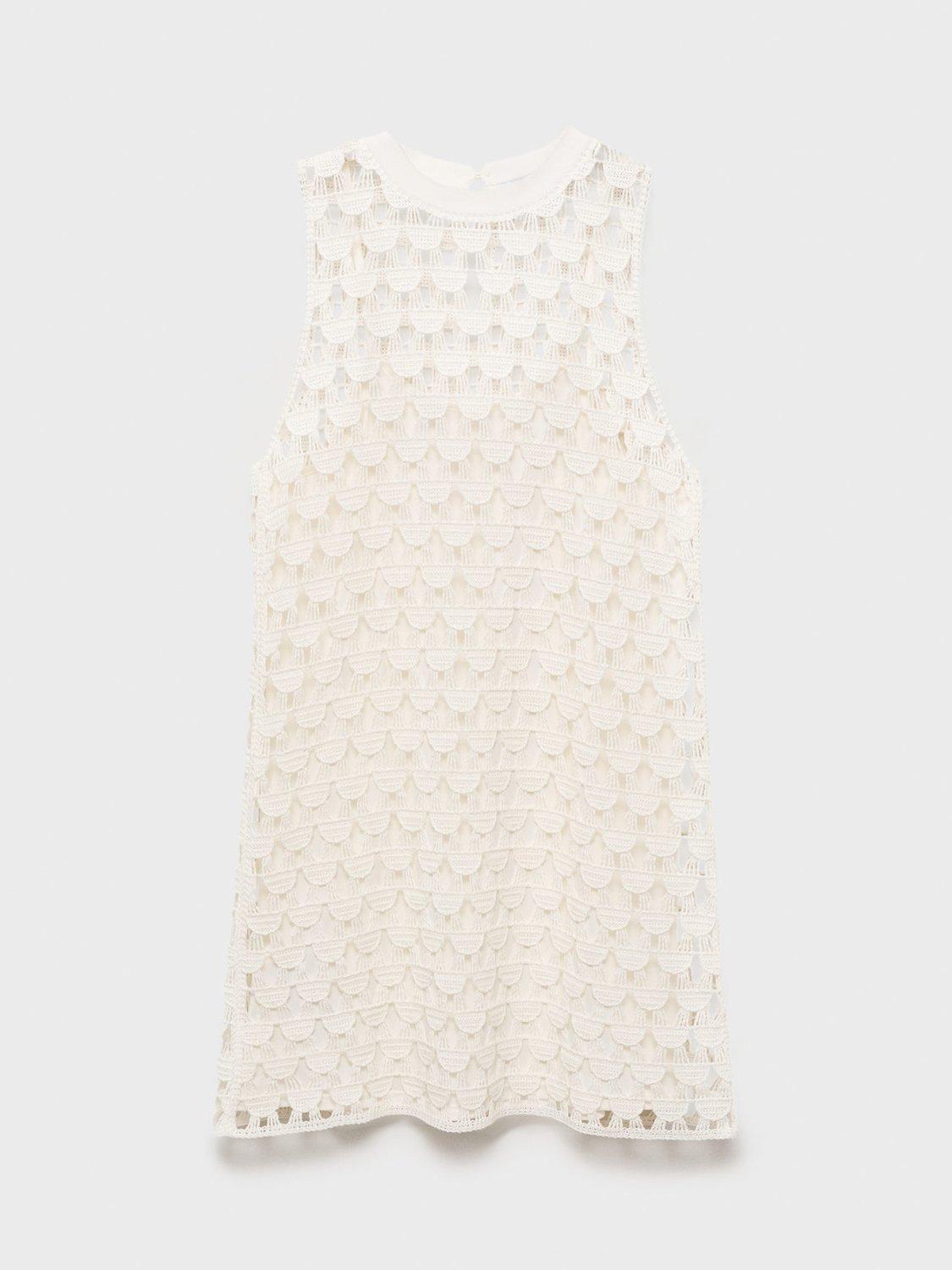 Product image 3 of 7, which shows Mango Gruyere Dress A-Line Mini Dress, Natural White, 10