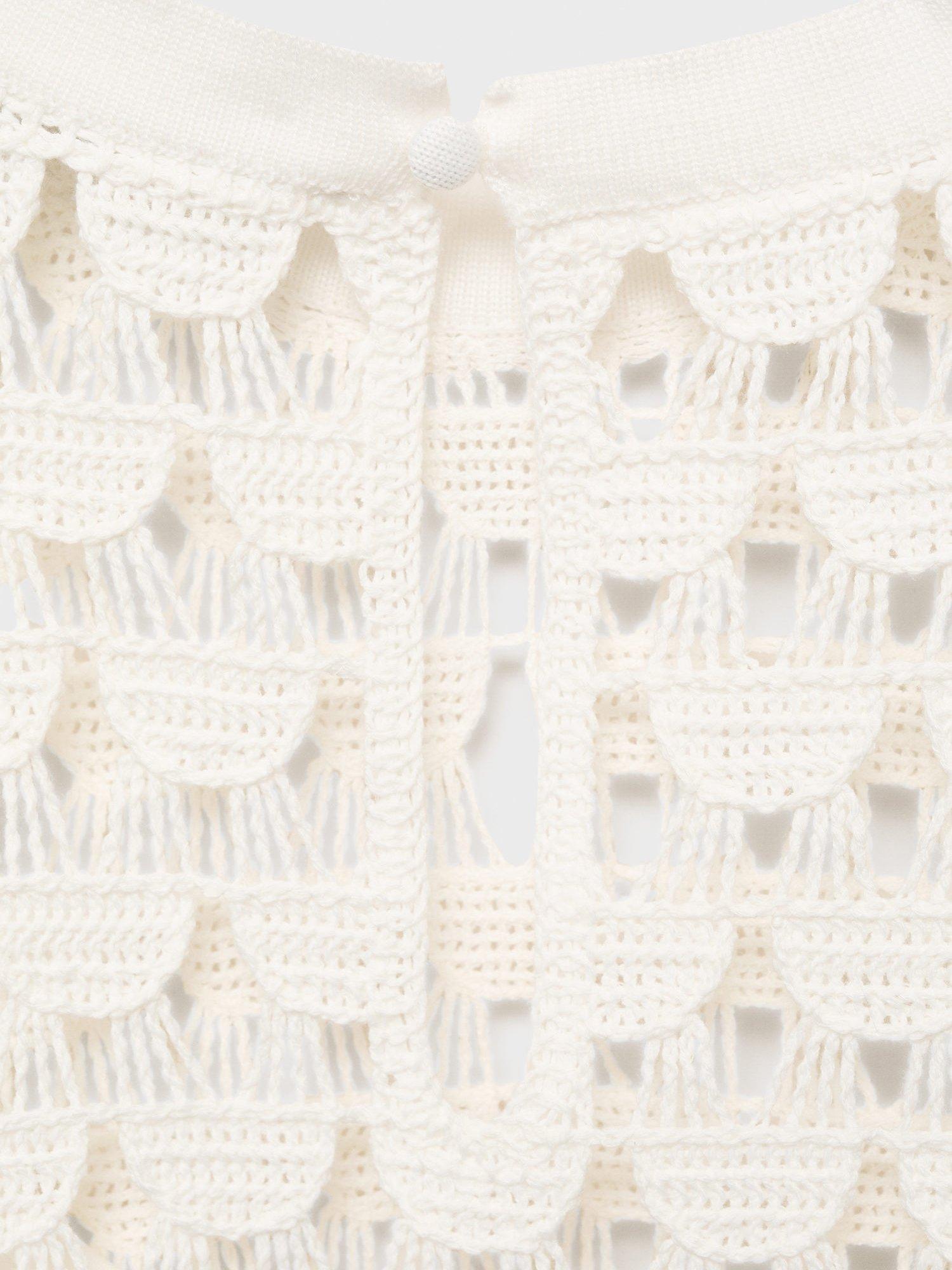 Product image 5 of 7, which shows Mango Gruyere Dress A-Line Mini Dress, Natural White, 10