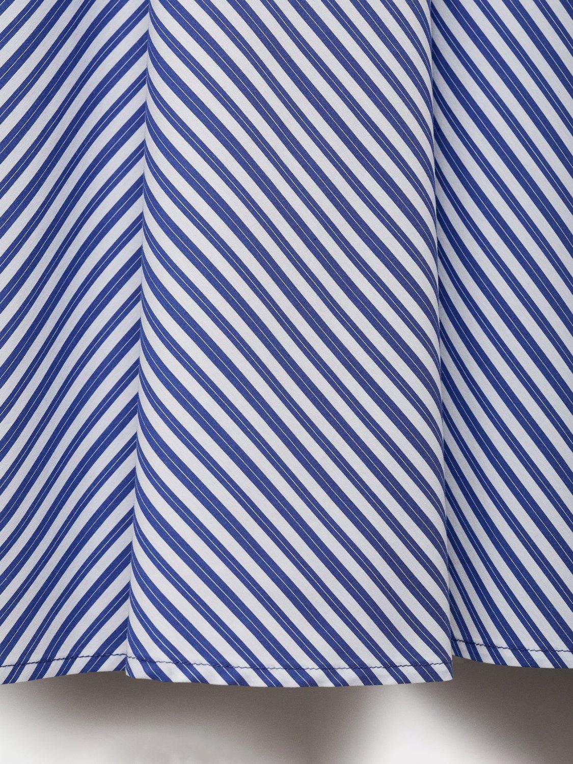 Product image 7 of 7, which shows Mango Prima Stripe Midi Dress, Medium Blue, 10