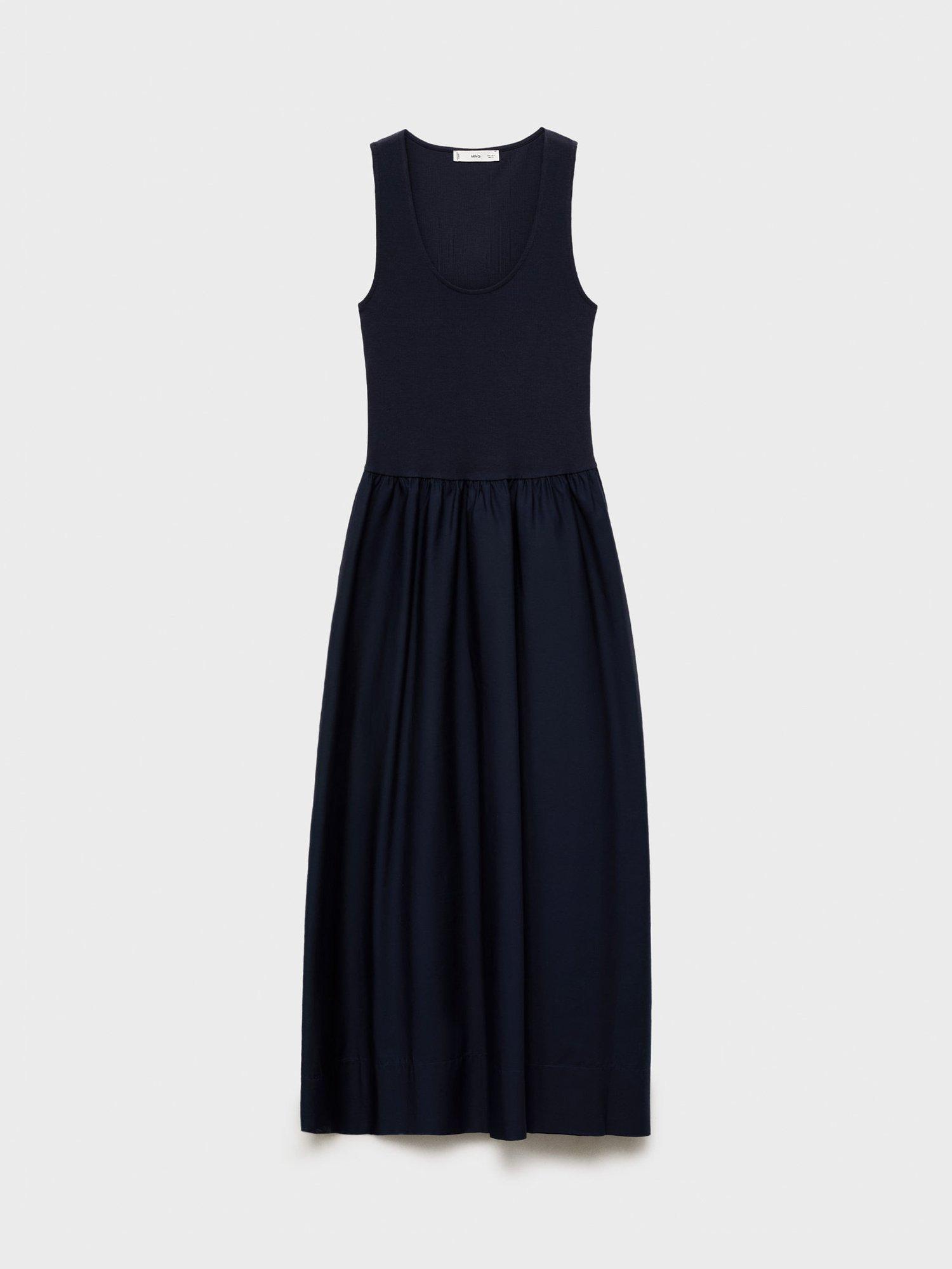 Product image 3 of 7, which shows Mango Valvi Dress, Navy, 4