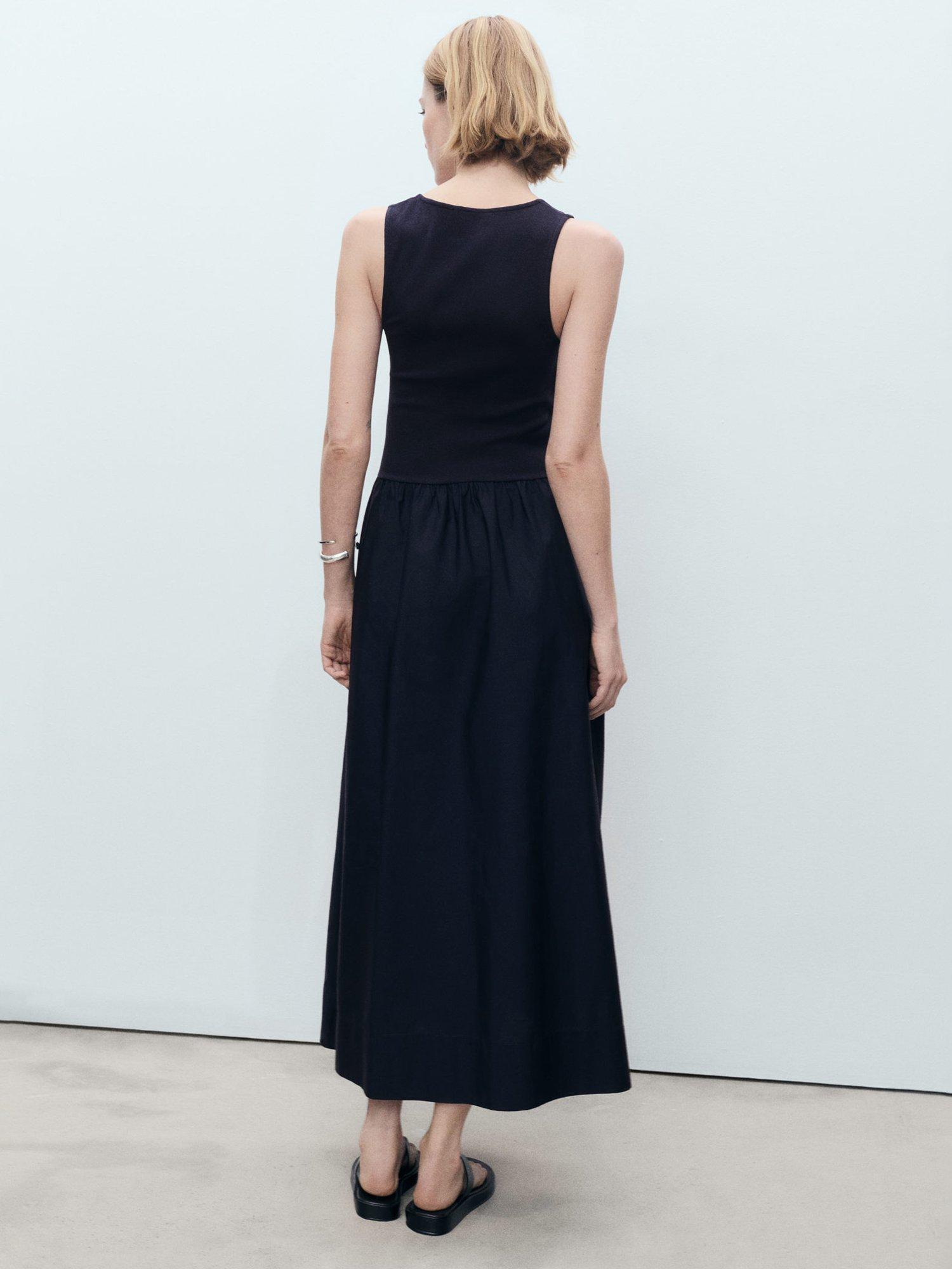 Product image 4 of 7, which shows Mango Valvi Dress, Navy, 4
