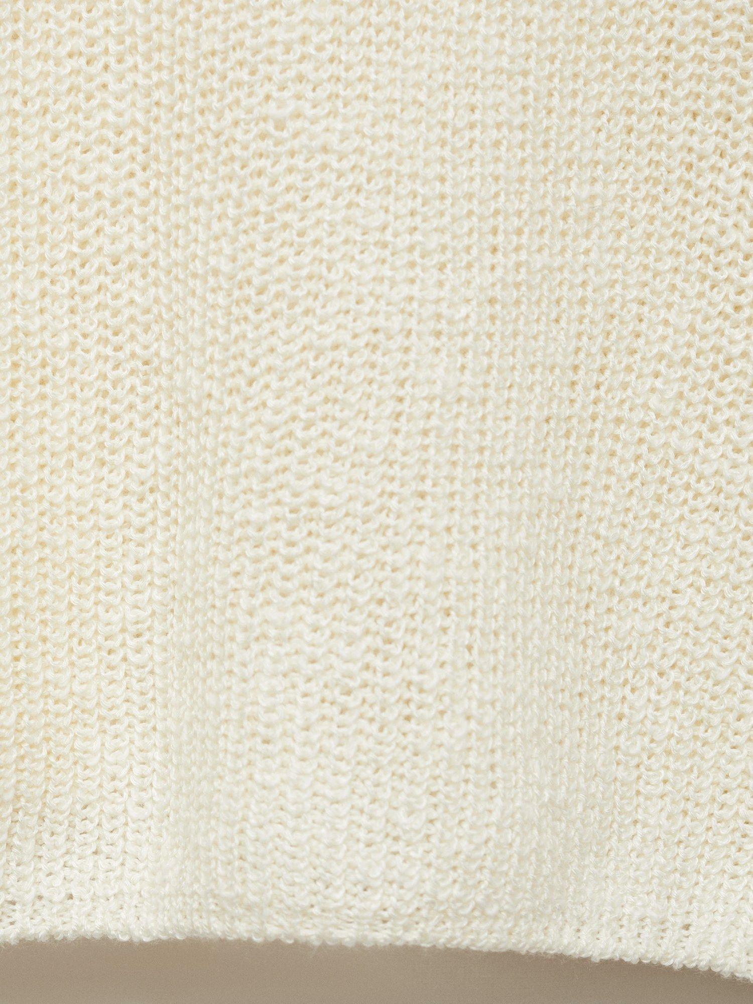 Product image 5 of 9, which shows Mango Jazmin V-Neck Jumper, Cream, L
