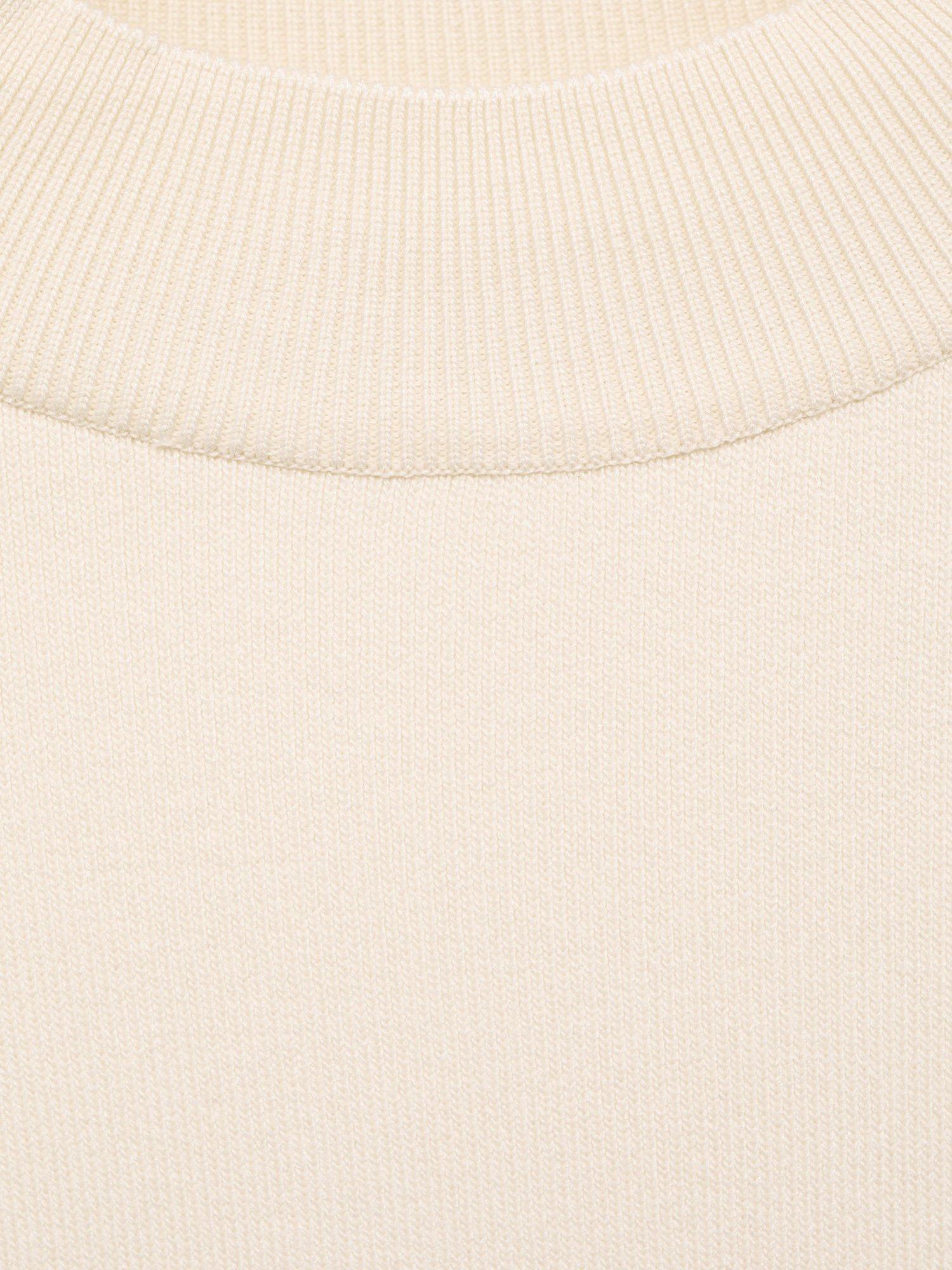 Product image 7 of 7, which shows Mango Dumin High Neck Cap Sleeve Jumper, Light Beige, XS