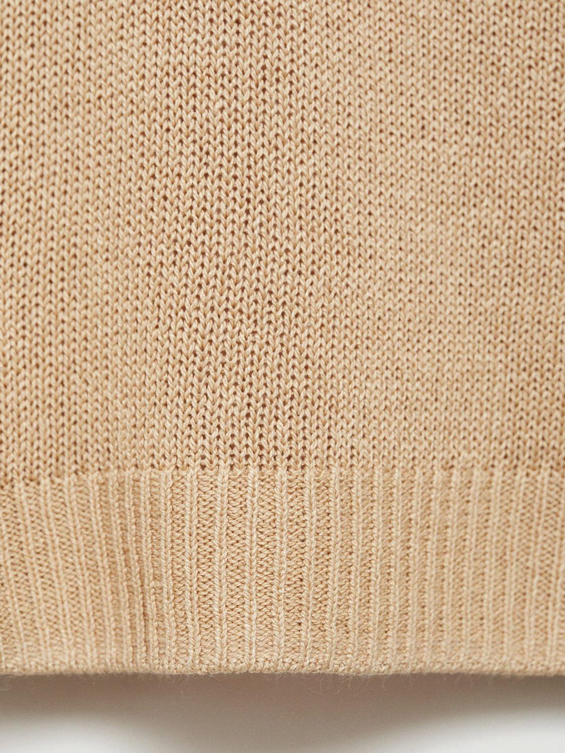 Product image 7 of 7, which shows Mango Rosa Boat Neck Jumper, Medium Brown, XS