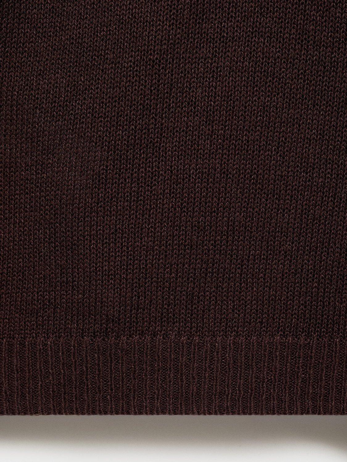 Product image 5 of 7, which shows Mango Rosa Boat Neck Jumper, Dark Brown, XS
