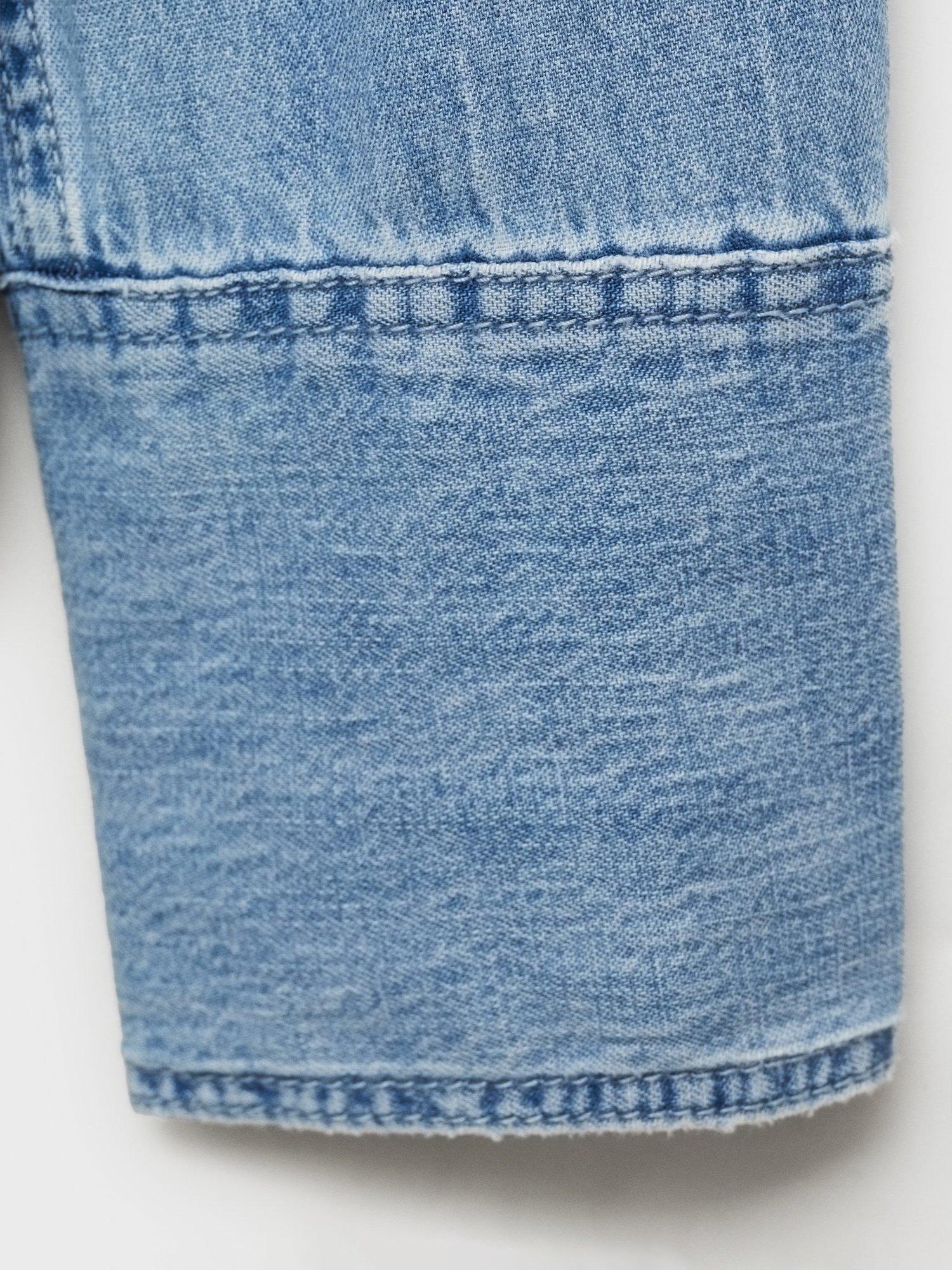 Product image 7 of 7, which shows Mango Cahuita Oversized Denim Shirt, Mid Blue, 10