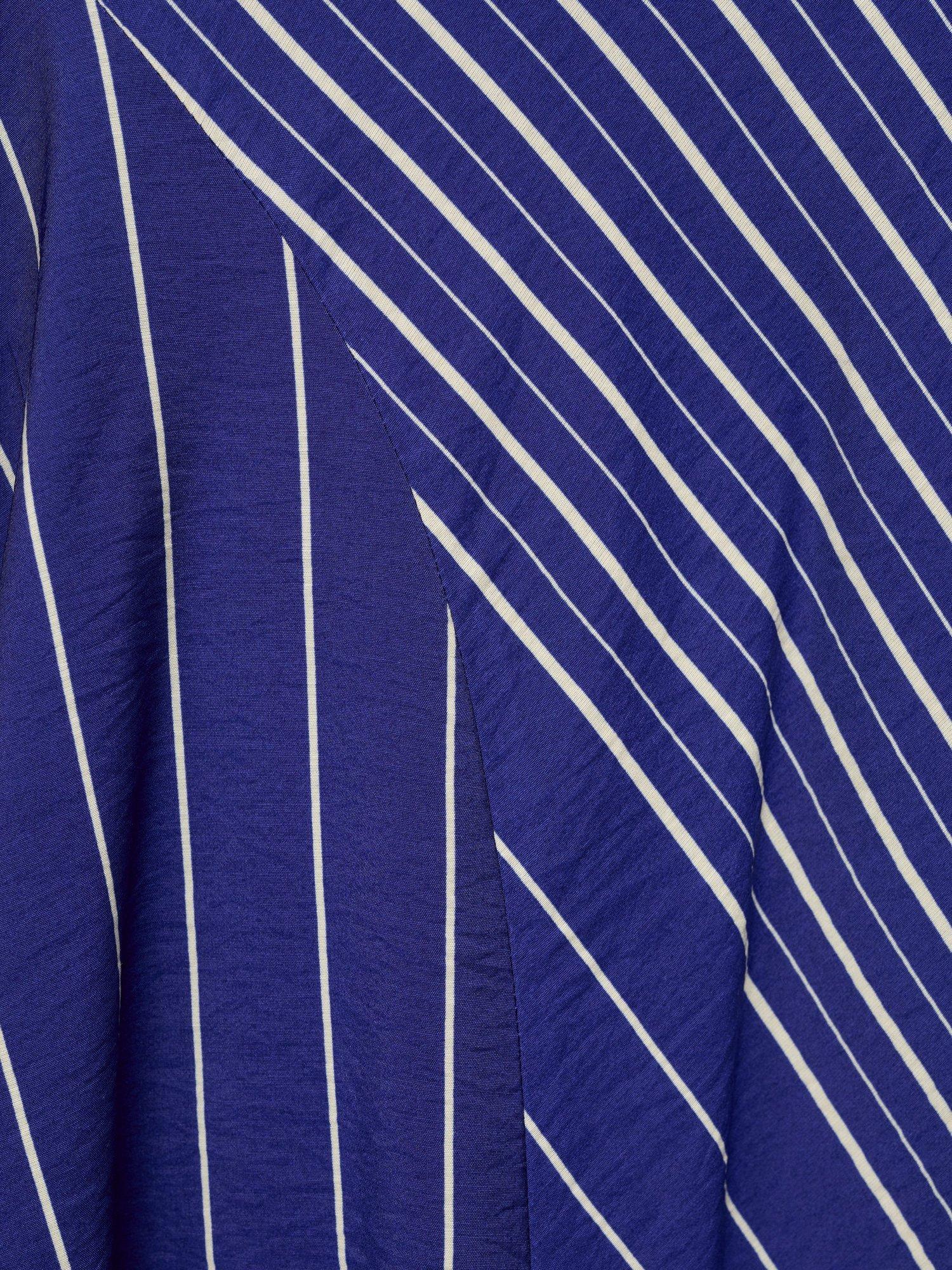 Product image 5 of 7, which shows Mango Lazuli Stripe Asymmetric Skirt, Medium Blue, 10