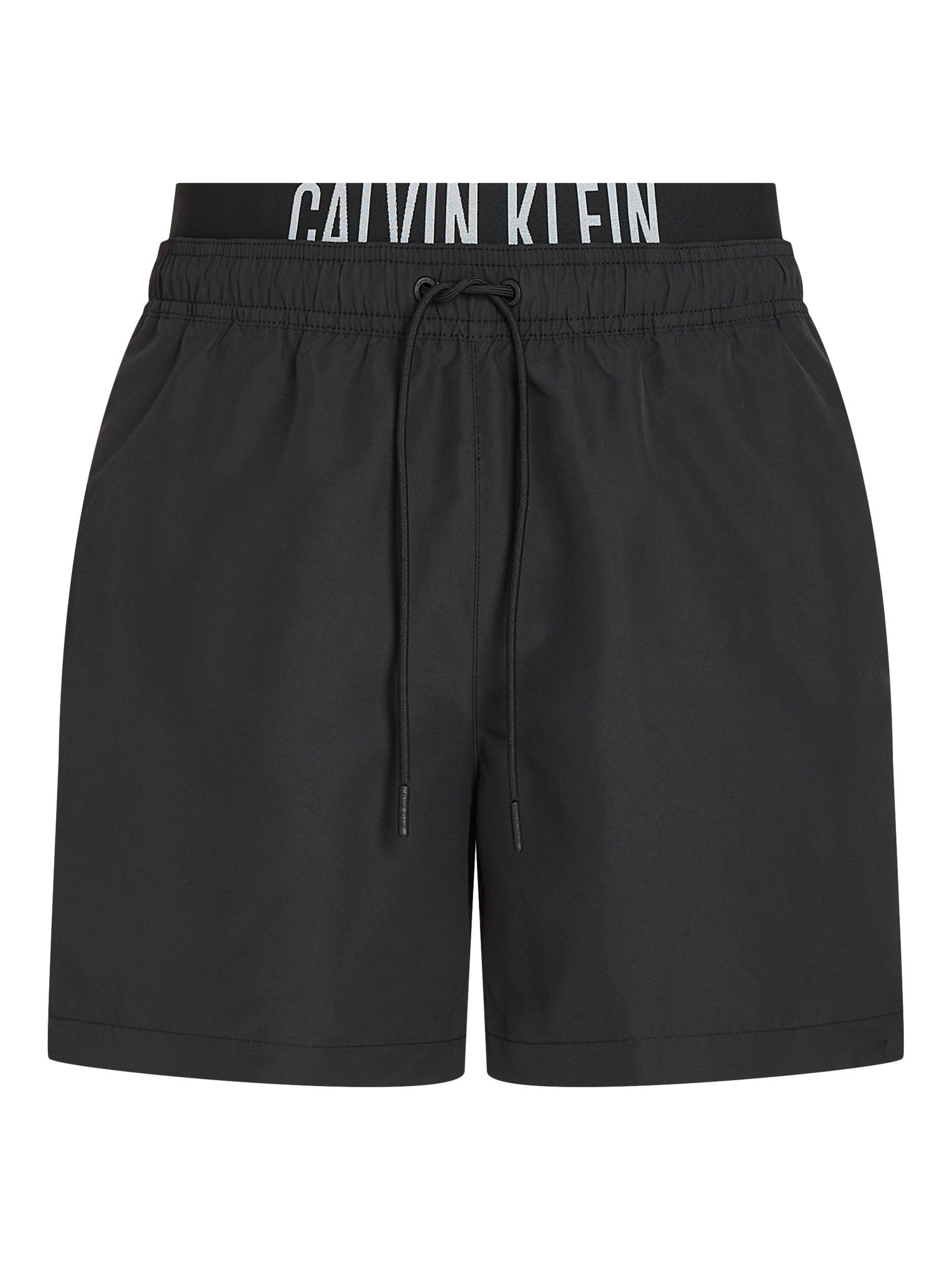 Product image 5 of 5, which shows Calvin Klein Intense Power Waistband Swim Shorts, Black, S