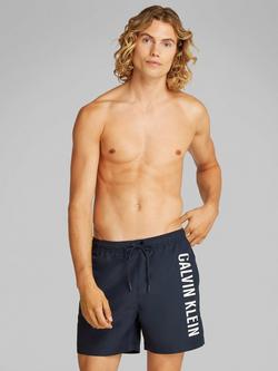 Calvin Klein Intense Power Logo Swim Shorts, Dark Sapphire