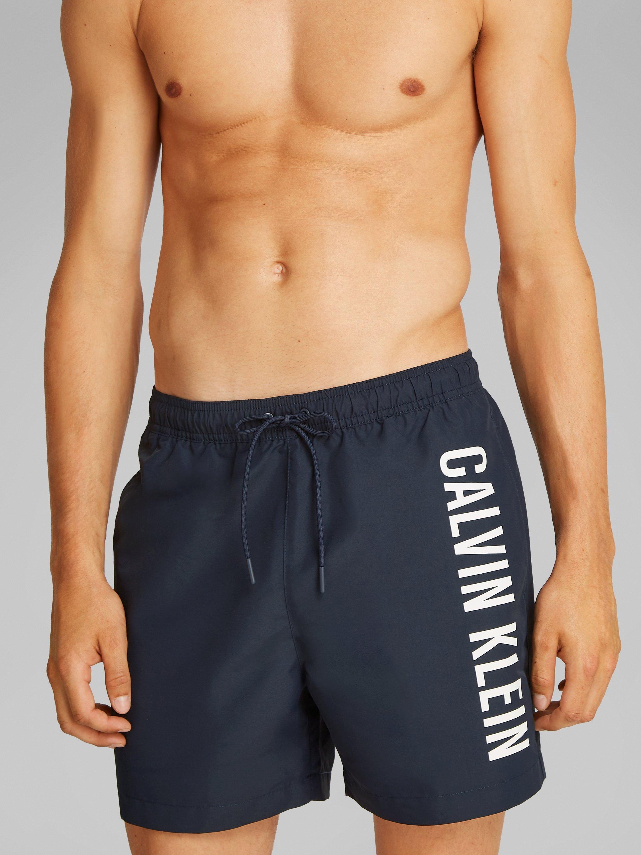 Product image 4 of 5, which shows Calvin Klein Intense Power Logo Swim Shorts, Dark Sapphire, S