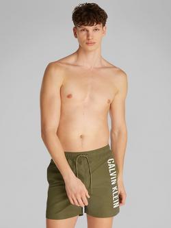 Calvin Klein Intense Power Logo Swim Shorts, Burnt Olive