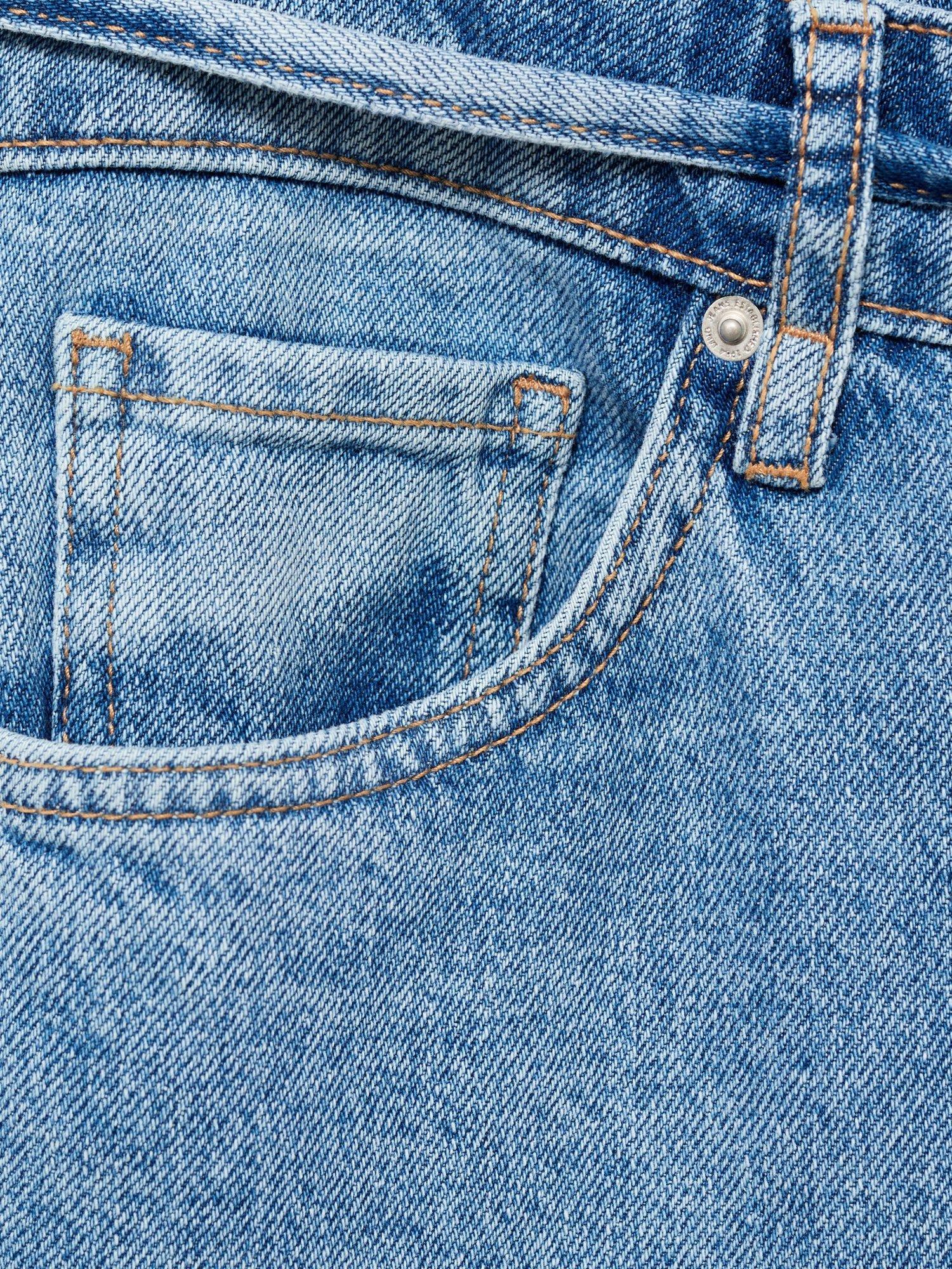 Product image 5 of 7, which shows Mango Olivia Low Rise Wide Leg Jeans, Mid Blue, 12